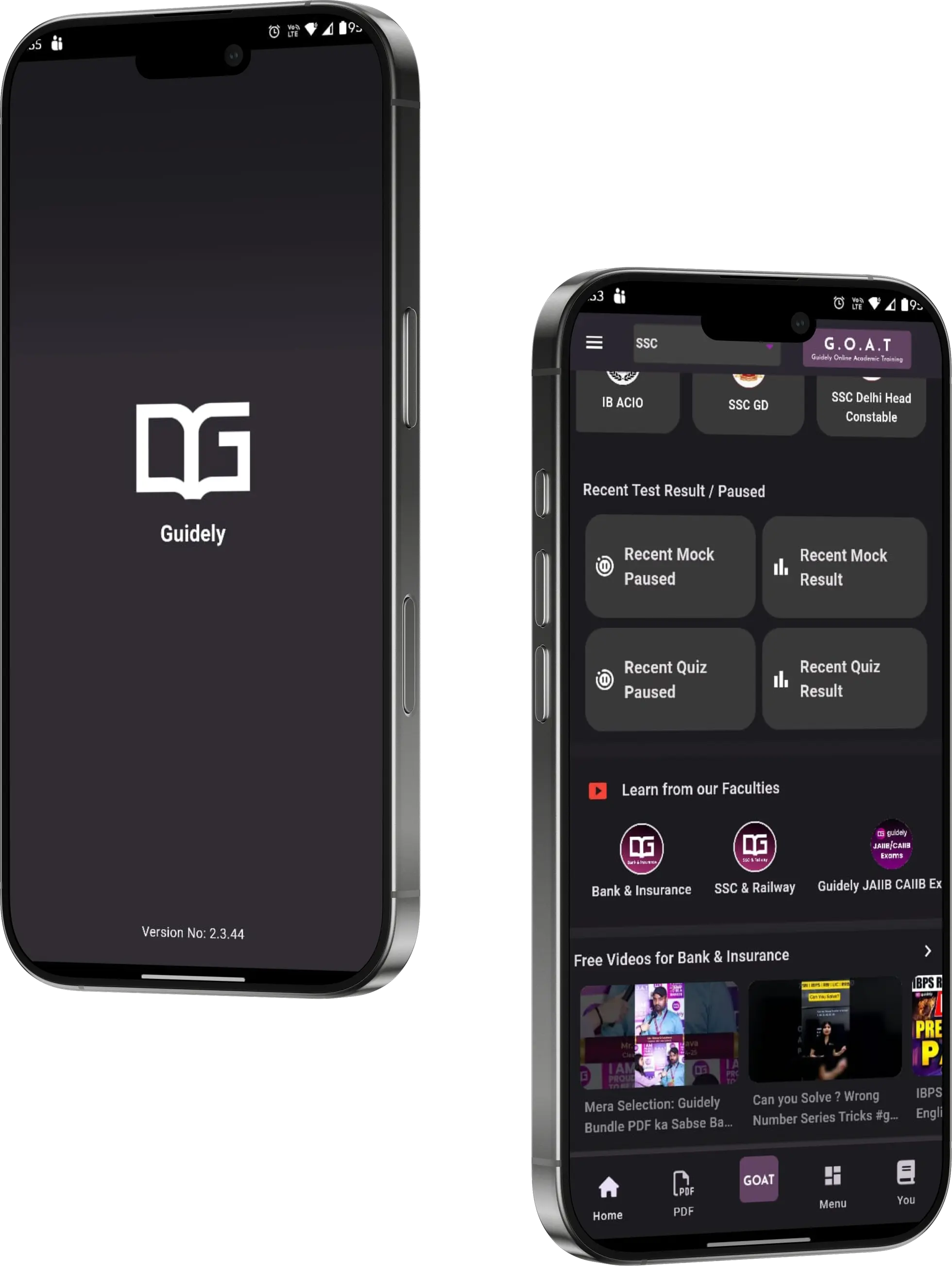 Guidely Exam Preparation App mockup