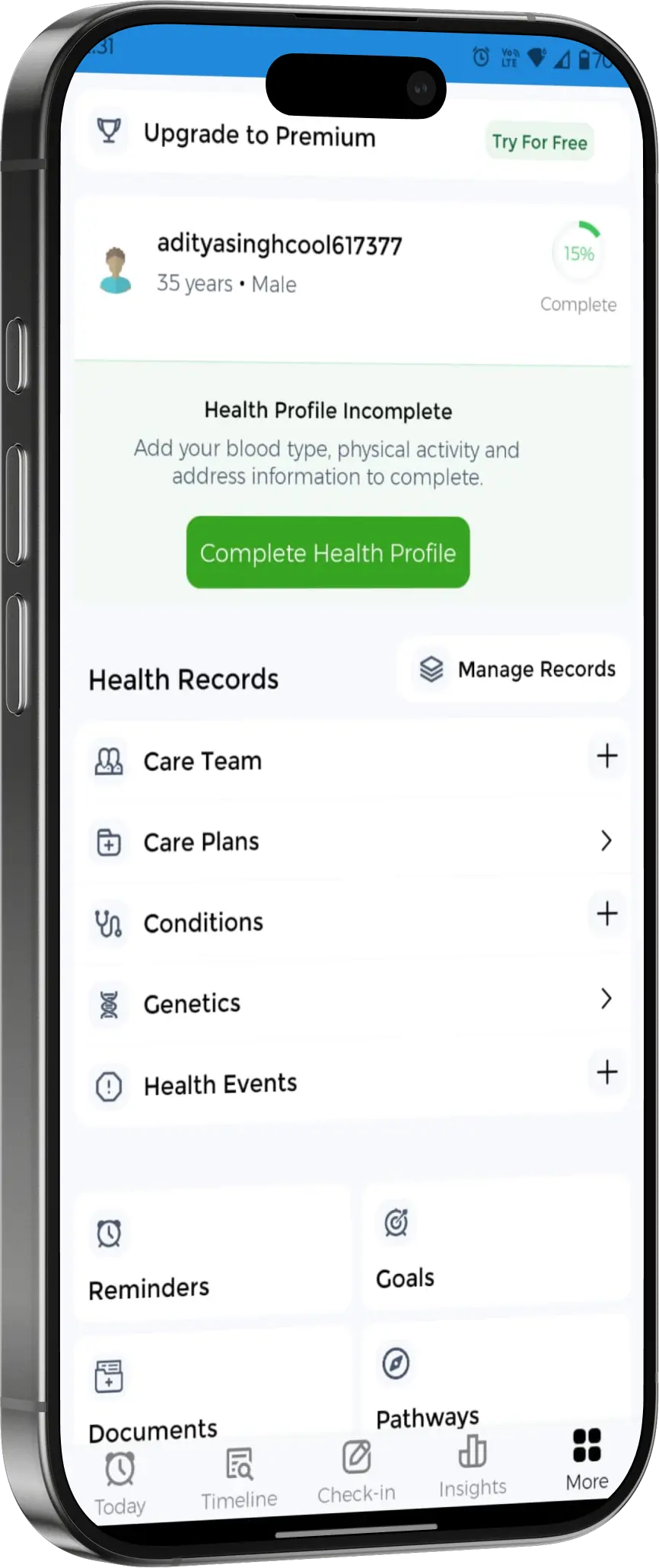Symptom & Health Tracking