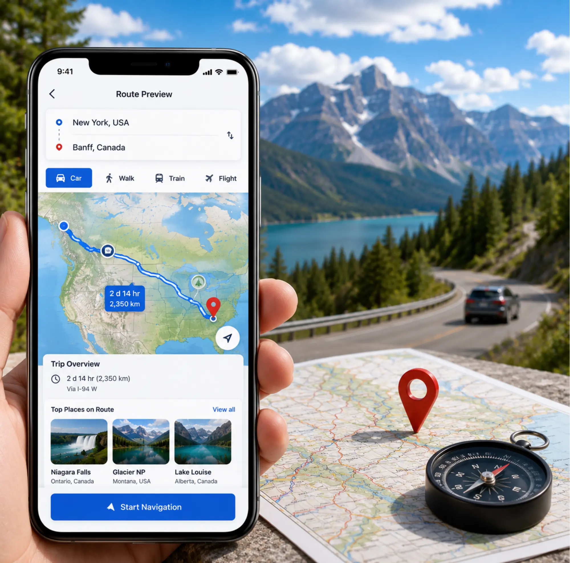 Travel Map & Navigation Integration