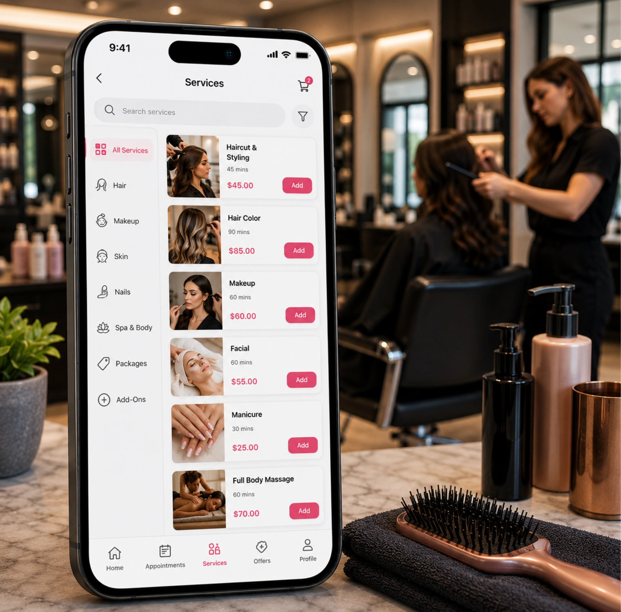 Service Menu Browsing