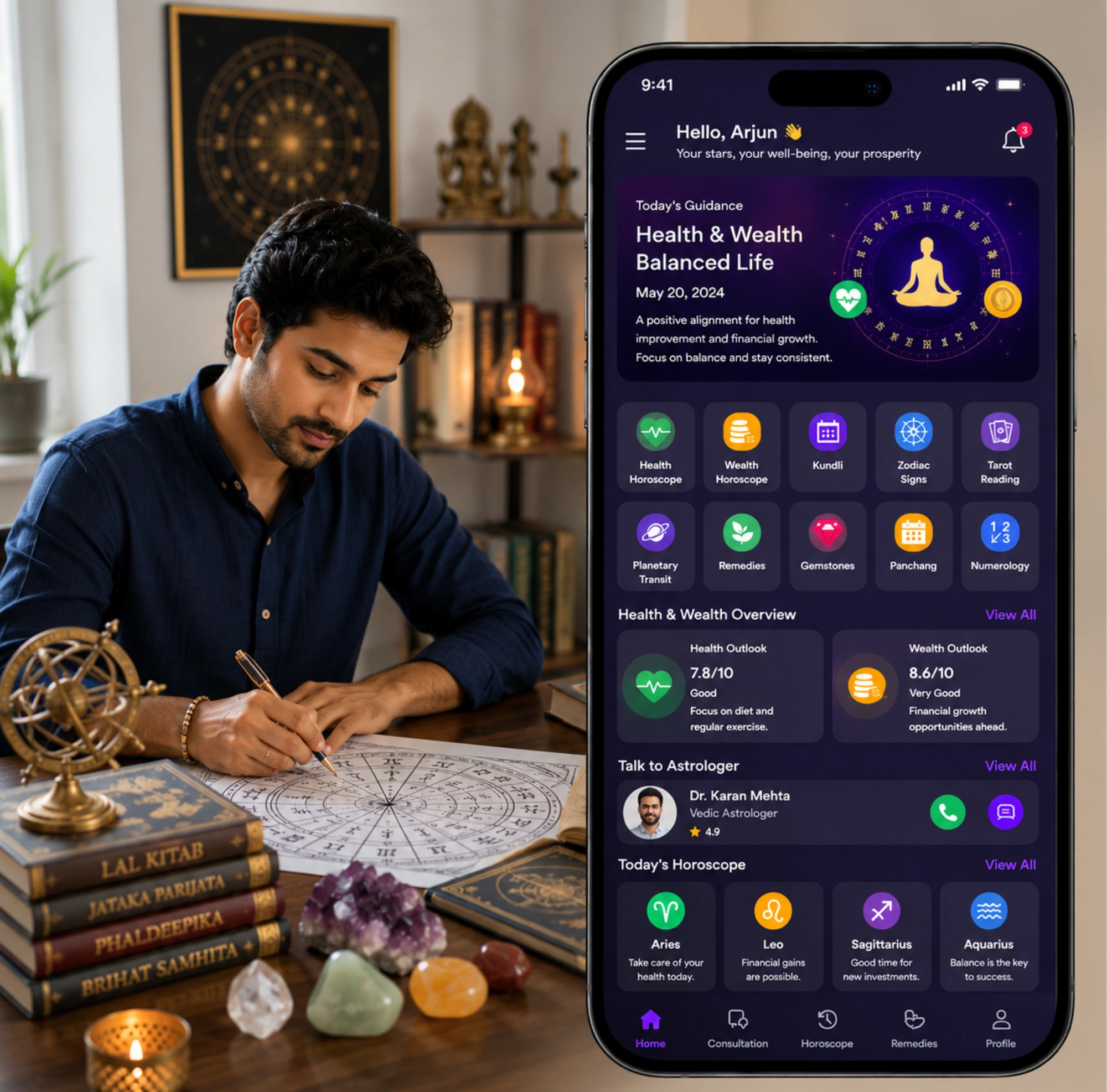 Health & Wealth Astrology App Development