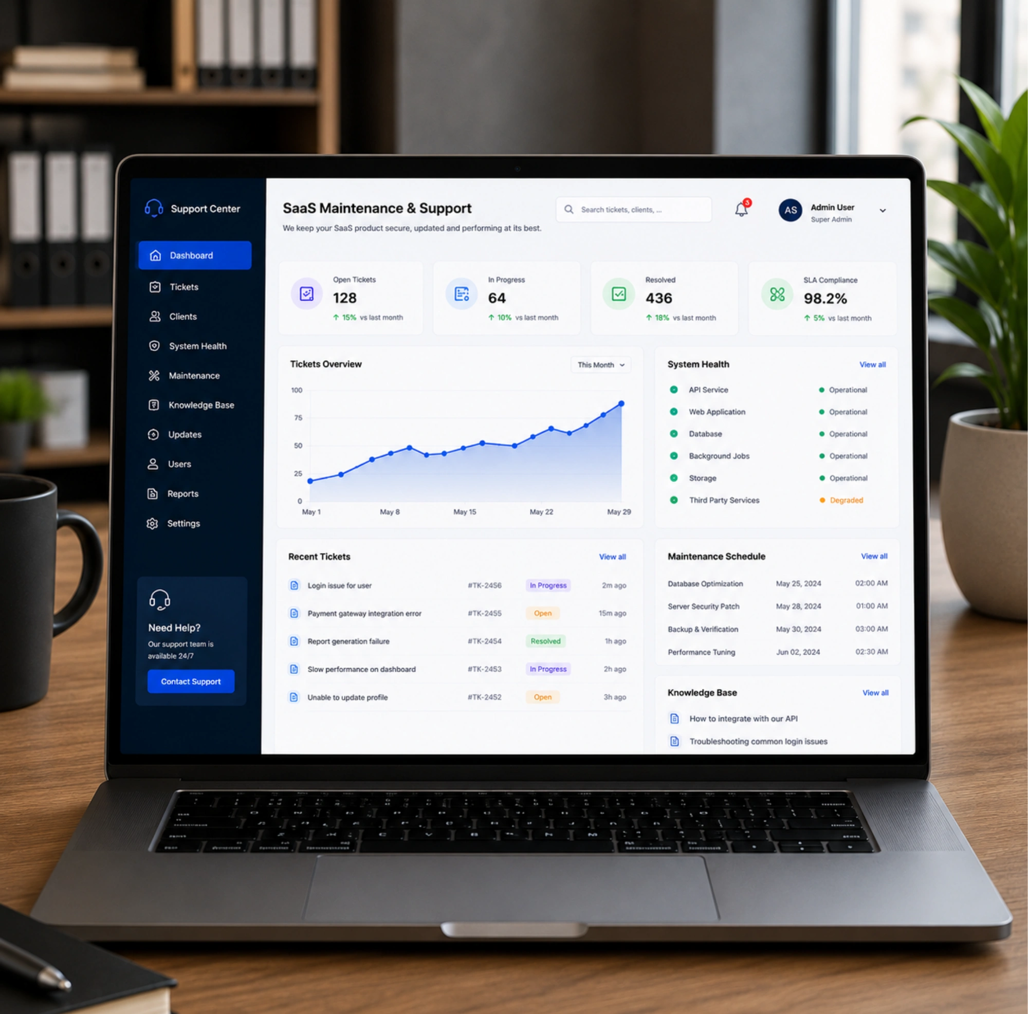 SaaS Maintenance & Support